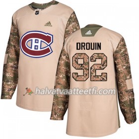 Miesten NHL Montreal Canadiens Pelipaita Jonathan Drouin 92 Adidas 2017-2018 Camo Veterans Day Practice Authentic